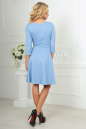 Повседневное платье с расклешённой юбкой серо-голубого цвета 2483.47 No3|интернет-магазин vvlen.com