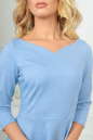 Повседневное платье с расклешённой юбкой серо-голубого цвета 2483.47 No4|интернет-магазин vvlen.com
