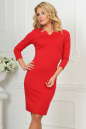 Офисное платье красного цвета 2486.47 No0|интернет-магазин vvlen.com