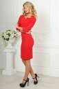 Офисное платье красного цвета 2486.47 No2|интернет-магазин vvlen.com