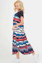 Летнее платье оверсайз синего с красным цвета 2481-1.6 No2|интернет-магазин vvlen.com