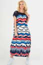 Летнее платье оверсайз синего с красным цвета 2481-1.6 No3|интернет-магазин vvlen.com