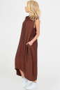 Повседневное платье  мешок коричневого цвета 2539.22 No2|интернет-магазин vvlen.com