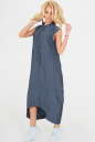 Летнее платье балахон синего цвета 2539.22 No1|интернет-магазин vvlen.com