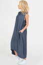 Летнее платье балахон синего цвета 2539.22 No2|интернет-магазин vvlen.com