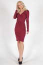 Повседневное платье футляр бордового цвета 876.17|интернет-магазин vvlen.com