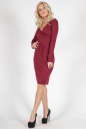 Повседневное платье футляр бордового цвета 876.17 No2|интернет-магазин vvlen.com