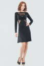 Коктейльное платье с расклешённой юбкой черного цвета 865.17 No0|интернет-магазин vvlen.com
