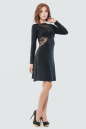Коктейльное платье с расклешённой юбкой черного цвета 865.17 No1|интернет-магазин vvlen.com