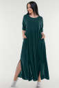 Летнее платье балахон бутылочного цвета 226-1 it No0|интернет-магазин vvlen.com