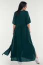Летнее платье балахон бутылочного цвета 226-1 it No2|интернет-магазин vvlen.com
