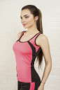 Майка для фитнеса черного с розовым цвета 2321.67 No1|интернет-магазин vvlen.com