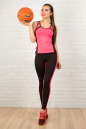 Майка для фитнеса черного с розовым цвета 2321.67 No3|интернет-магазин vvlen.com