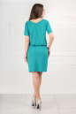 Повседневное платье футляр бирюзового цвета 2080.80 No3|интернет-магазин vvlen.com