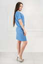 Повседневное платье футляр голубого с белым цвета 2080.80 No2|интернет-магазин vvlen.com