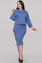 Женский костюм с юбкой джинса цвета 502.47|интернет-магазин vvlen.com