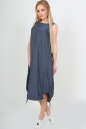 Летнее платье оверсайз синего цвета 2545.22 No1|интернет-магазин vvlen.com