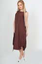 Платье  мешок коричневого цвета 2545.22 No1|интернет-магазин vvlen.com