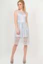Коктейльное платье с пышной юбкой серебристого цвета 2549 .10 No1|интернет-магазин vvlen.com