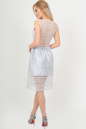 Коктейльное платье с пышной юбкой серебристого цвета 2549 .10 No3|интернет-магазин vvlen.com