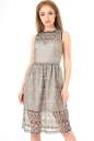 Коктейльное платье с пышной юбкой золотистого цвета 2549.10 No0|интернет-магазин vvlen.com