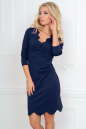 Повседневное платье футляр темно-синего цвета 2489.47|интернет-магазин vvlen.com