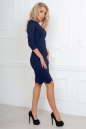 Повседневное платье футляр темно-синего цвета 2489.47 No2|интернет-магазин vvlen.com