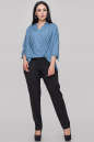 Блуза серо-голубого цвета 2890.101 No1|интернет-магазин vvlen.com