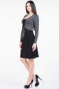 Повседневное платье футляр черного с серым цвета 937.1 No1|интернет-магазин vvlen.com