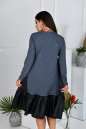 Платье трапеция серого цвета 764  No3|интернет-магазин vvlen.com
