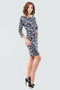 Повседневное платье трапеция темно-синего цвета 2218-3.56 No1|интернет-магазин vvlen.com