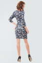 Повседневное платье трапеция темно-синего цвета 2218-3.56 No2|интернет-магазин vvlen.com