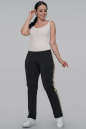 Спортивные брюки черного с золотистым цвета 165 No1|интернет-магазин vvlen.com