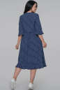 Повседневное платье с длинной юбкой синего в горох цвета 2932.100 No2|интернет-магазин vvlen.com