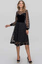 Коктейльное платье с расклешённой юбкой черного цвета 2875-1.10 No1|интернет-магазин vvlen.com