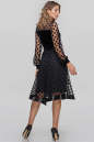 Коктейльное платье с расклешённой юбкой черного цвета 2875-1.10 No2|интернет-магазин vvlen.com