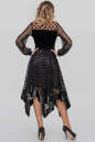Коктейльное платье с расклешённой юбкой черного цвета 2875-2.10 No2|интернет-магазин vvlen.com