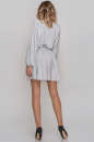 Коктейльное платье с расклешённой юбкой серебристого цвета 2883.98 No2|интернет-магазин vvlen.com