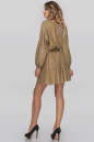 Коктейльное платье с расклешённой юбкой золотистого цвета 2883.127 No2|интернет-магазин vvlen.com