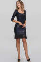 Коктейльное платье футляр синего цвета 2365-1.129 No0|интернет-магазин vvlen.com