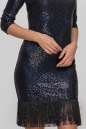 Коктейльное платье футляр синего цвета 2365-1.129 No1|интернет-магазин vvlen.com