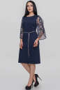 Платье футляр синего цвета 2855.47  No2|интернет-магазин vvlen.com