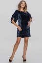 Коктейльное платье футляр синего цвета 2885-1.26 No0|интернет-магазин vvlen.com