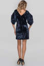 Коктейльное платье футляр синего цвета 2885-1.26 No3|интернет-магазин vvlen.com
