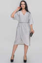 Платье с юбкой на запах серебристого цвета 2884.98  No0|интернет-магазин vvlen.com