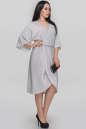 Платье с юбкой на запах серебристого цвета 2884.98  No1|интернет-магазин vvlen.com