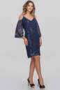 Коктейльное платье-комбинация синего цвета 2874.10 No1|интернет-магазин vvlen.com