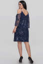 Коктейльное платье-комбинация синего цвета 2874.10 No4|интернет-магазин vvlen.com