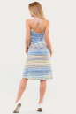 Летнее платье с расклешённой юбкой желтого с голубым цвета 1337.17 No3|интернет-магазин vvlen.com