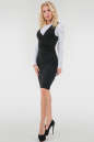 Офисное платье футляр черного цвета 981.14 No0|интернет-магазин vvlen.com